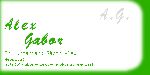 alex gabor business card