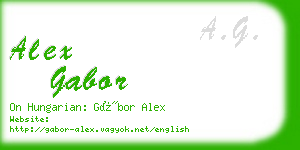 alex gabor business card